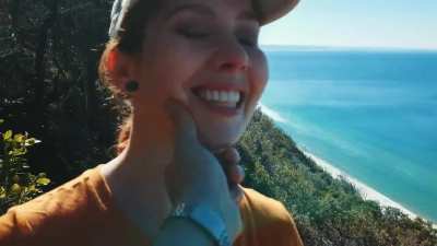 Nude pee off of scenic cliff and tits groped