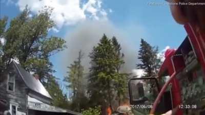 Propane explosion in northern Maine caught on film