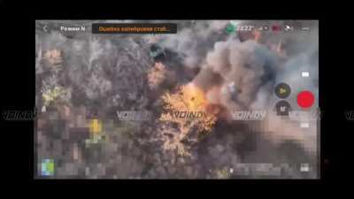 Destruction of Two Ukrainian BMPs by FPV drone near Maksimovka - 47°56'03.2