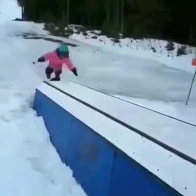 ela levou o termo esquiar a outro nivel