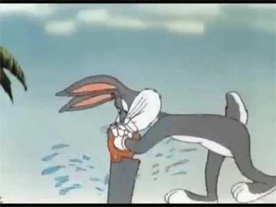 Królik Bugs dowiaduje się o wynikach wyborów w Polsce.