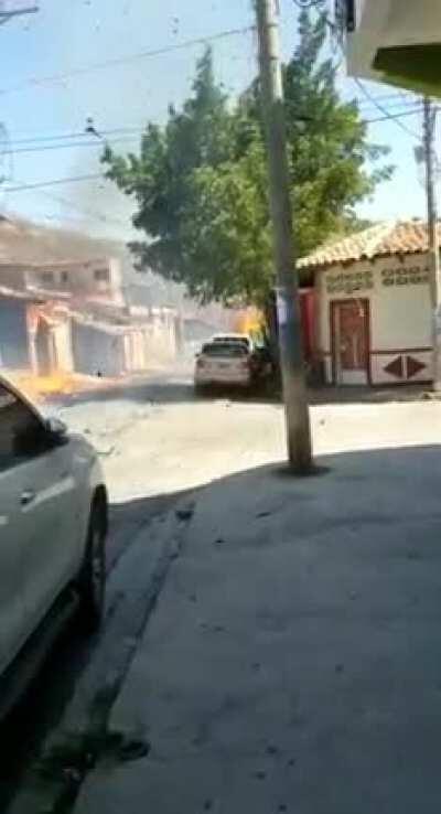 Wcgw tossing a lit cigarette out of the window of this moving truck. Loaded with straw bales...