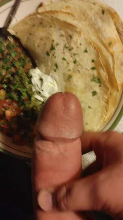 This Chicken quesadilla plate I had for dinner