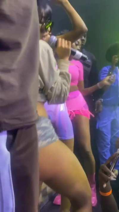 Rubi Rose letting bitches slap and grab her phat ass on stage