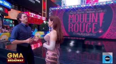 GMA performance of  ‘Your Song’ with Aaron Tveit in Times Square | August 2024