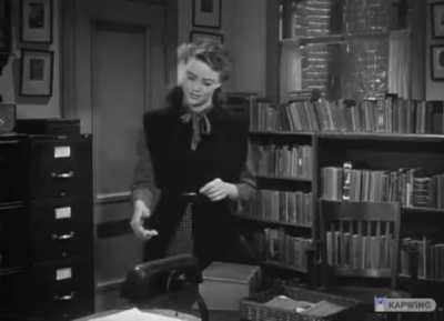 Flirting, 1940s style. The Big Sleep, bookstore scene