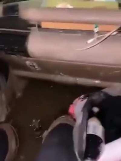 Driving through a flood