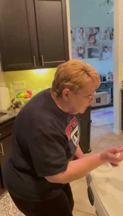 Grandma Tries to Feed Baby Playfully
