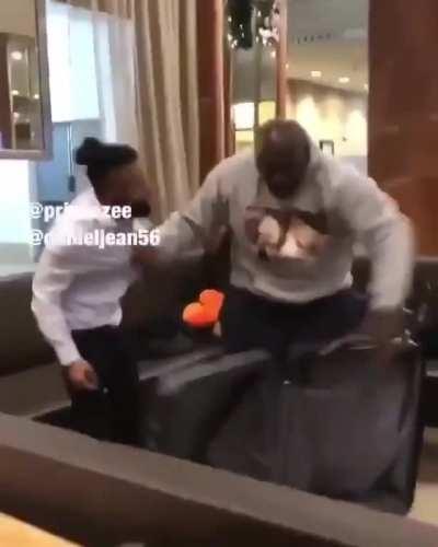 He put him in a suitcase 💀