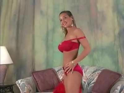 Christina Model - Red bra & panties 