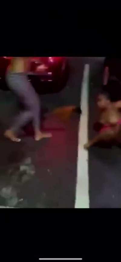 Damn...kicked her titties out her shirt