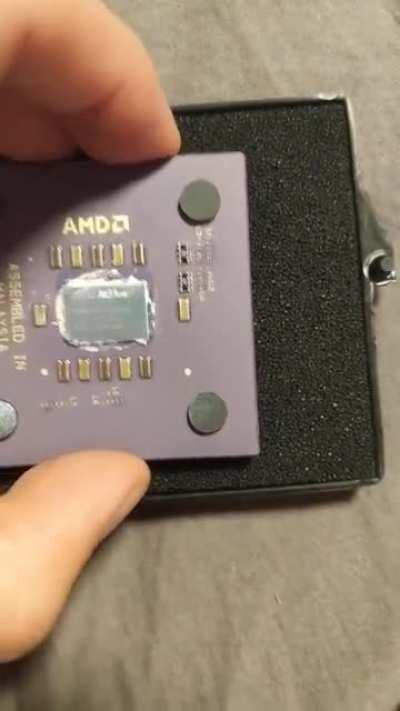 My dad just showed me his old CPU.... Team red for the win