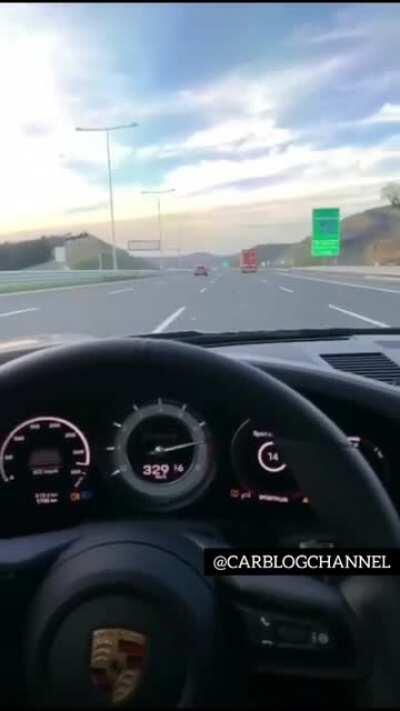 stupid people weave through traffic at 332 km/h