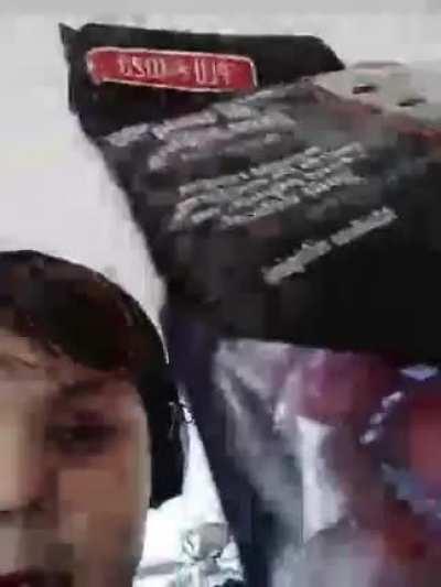 Why did he bite the bag