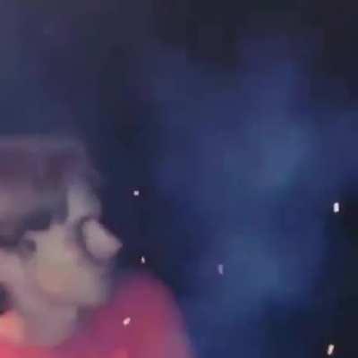 A little game of shooting fireworks from your face