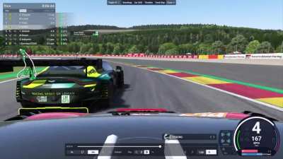 Is this dirty or hard defending? Im the Aston in front and the Ferrari was complaining calling me a dirty driver after the race. Thoughts?