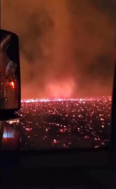 Fire tornado in California, USA