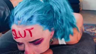 Making her choke. Cock > Oxygen