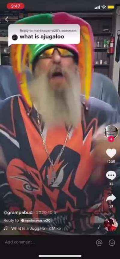 Bringing the degenerate juggalo grandpa from TTCA back.