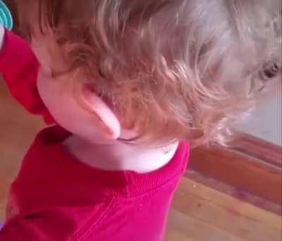 Kid doesn't understand how buttons work