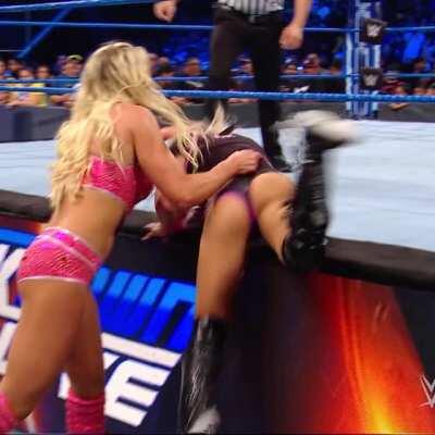 Charlotte gives Alexa Bliss a wedgie [1080i source]
