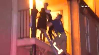 Firefighters rescu...I mean..feed children to an apartment fire