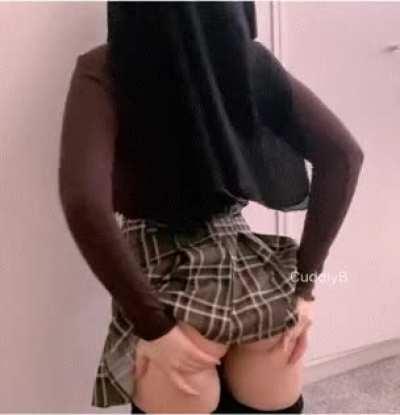 I love to show my little butt under my skirt