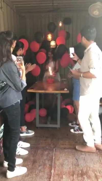 Hydrogen. Much cheaper than Helium.