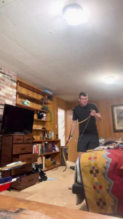 Throwback to when I destroyed my ceiling lamp with my 98lbs bow