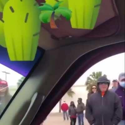 Blasting Mexican music on trump supporters