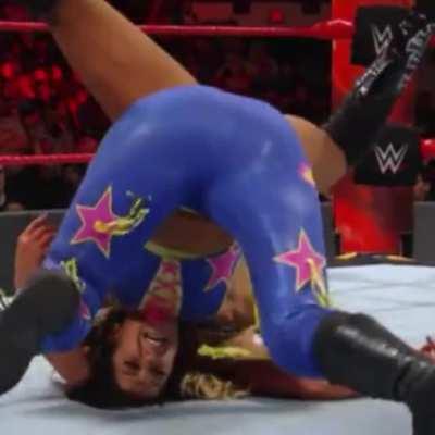 Damn. Bayley almost broke herself pushing into that backslide cover