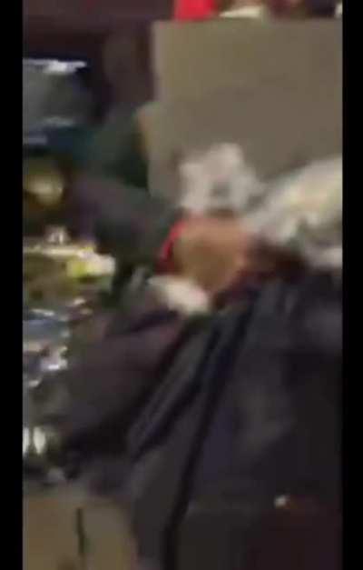 1. Man attacks cops with knife. 2. Man gets shot 3. Free stuff for 