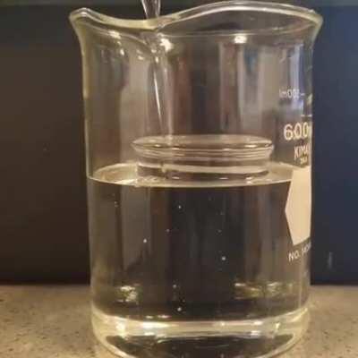 When The Glass And Liquid Have The Same Refractive Indices. Credits: u/paone0022