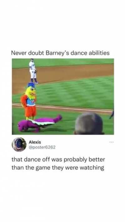 Barney got dance moves
