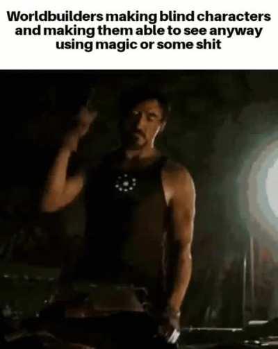 literally what is the point of a blind character who doesn't have any downsides to being blind