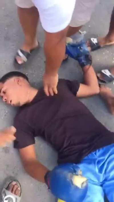 Gosh dang what in the hell happened to dat boy?