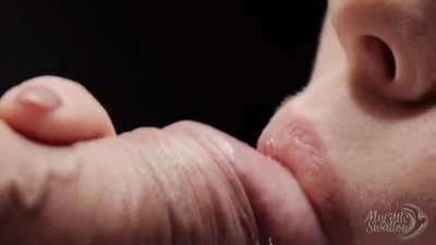 After He Unloads Into Her Mouth