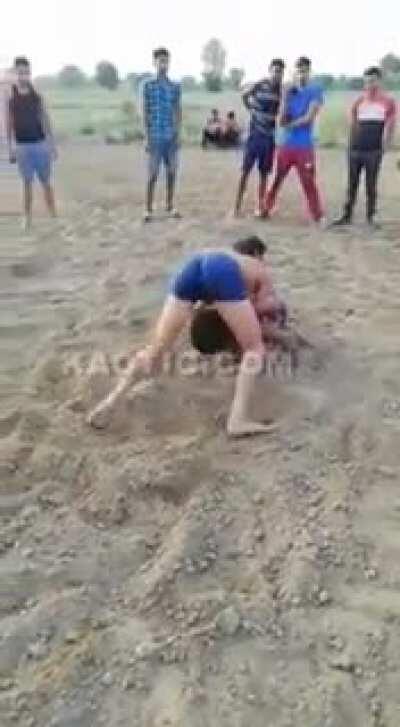 Man Piledrived Into The Afterlife