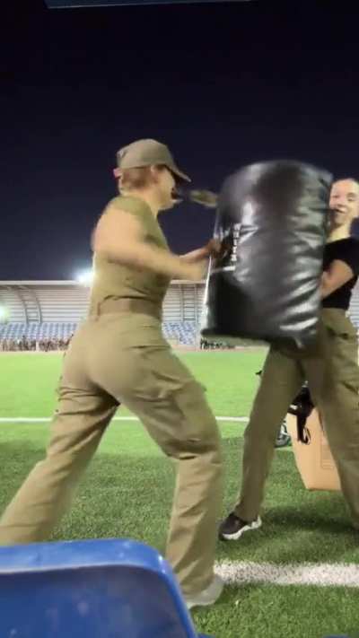 Agam showing her skills 