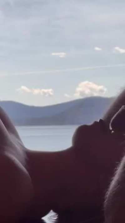 the way his load slid down my throat was pure bliss, especially with the view of the lake