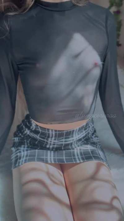 I don't wear bras. I hope that's oka for you :)