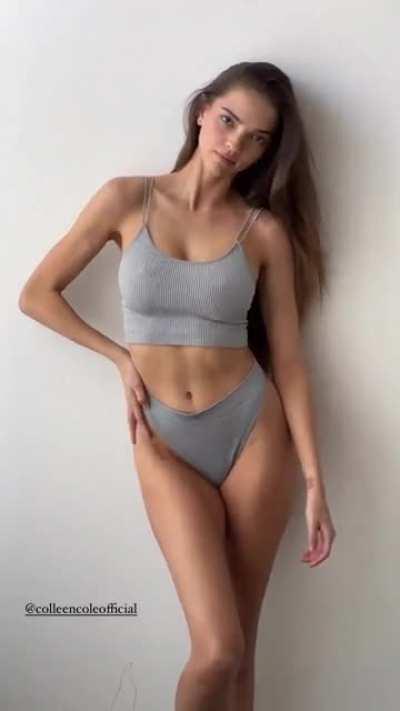 Gray underwear posing