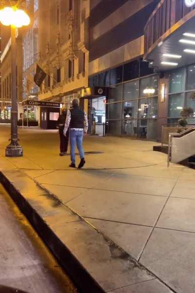 Knife vs dude with wife holding him back