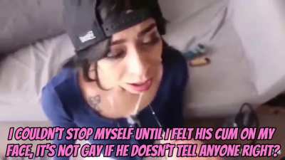 I got carried away, once I was on my knees...