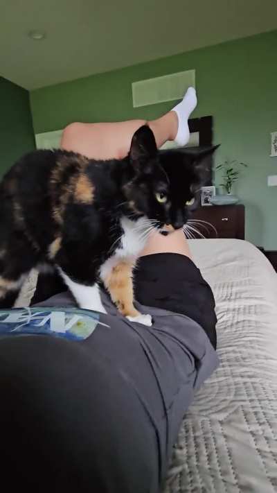 Edie making belly biscuits