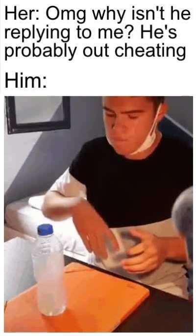 That looks more fun than messaging girls