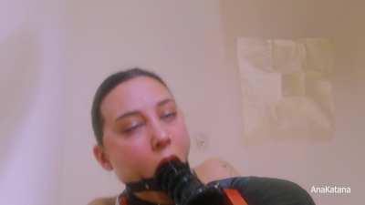 Breaking in the bound anal fucktoy