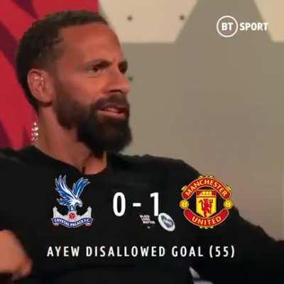 Rio Ferdinand's live reactions to #mufc vs Crystal Palace [@btsportfootball]