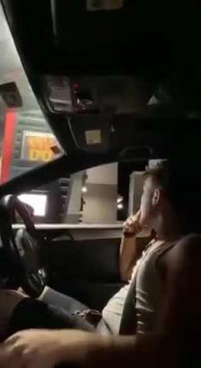 When you reverse in a drive-thru...