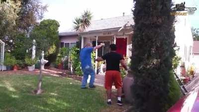 WCGW pulling a branch down straight toward you